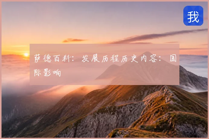 萨德百科:发展历程历史内容:国际影响